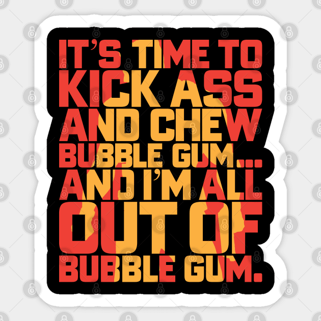 Kick Ass & Chew Bubble Gum Sticker by Venus Complete